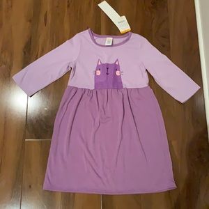 NWT Gymboree purple Kitty Nightgown Gown PJ size S Small 5- 6 Girls Cat Tail